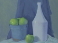 Apples and an Oil bottle