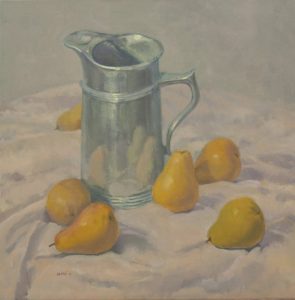 Pears and a Pewter Pitcher